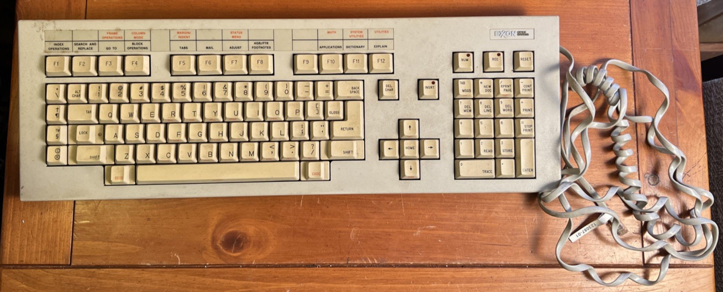 Vintage Super Rare Exxon Office Supplies Keyboard Mechanical Untested* 1980-85