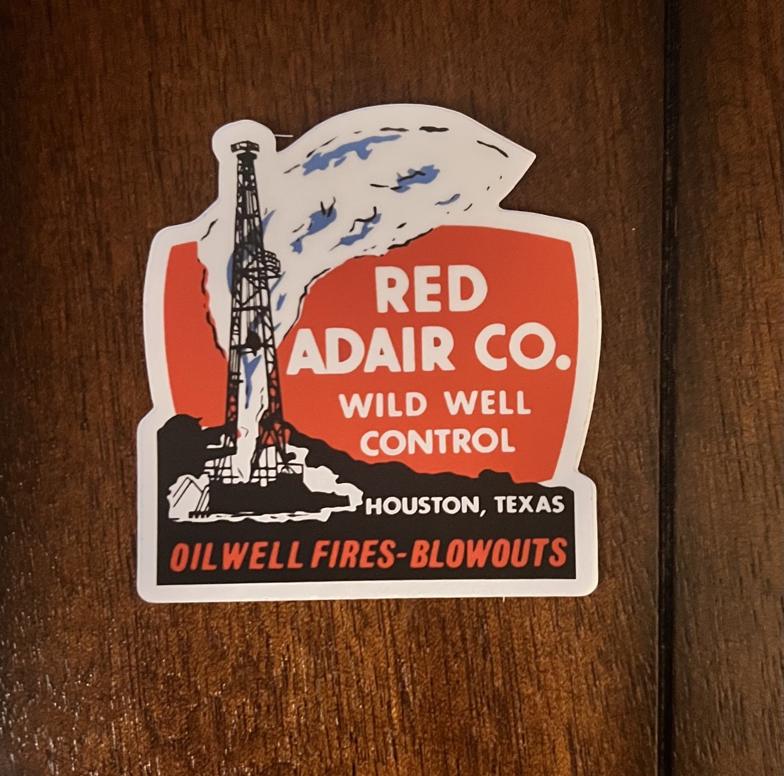 Red Adair Oil Well Blowouts Firefighting Hard Hat Sticker - 2.95” x 3” 