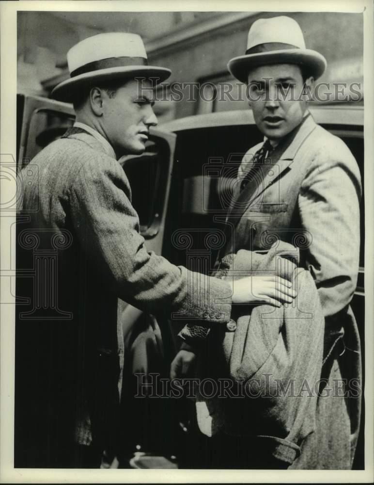 1963 Press Photo Nelson and Winthrop Rockefeller arrive at Newark Airport.