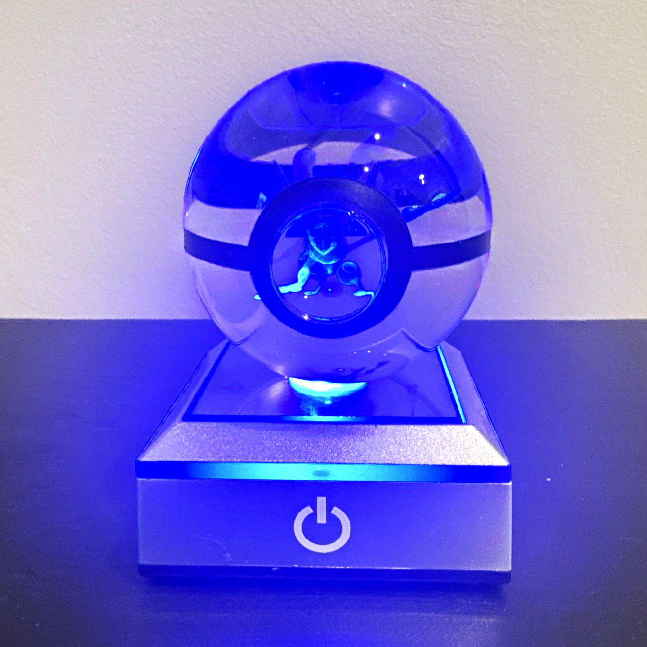 Pokemon 3D Greninja Crystal Ball Night Light LED Pokémon Lamp Color Changing