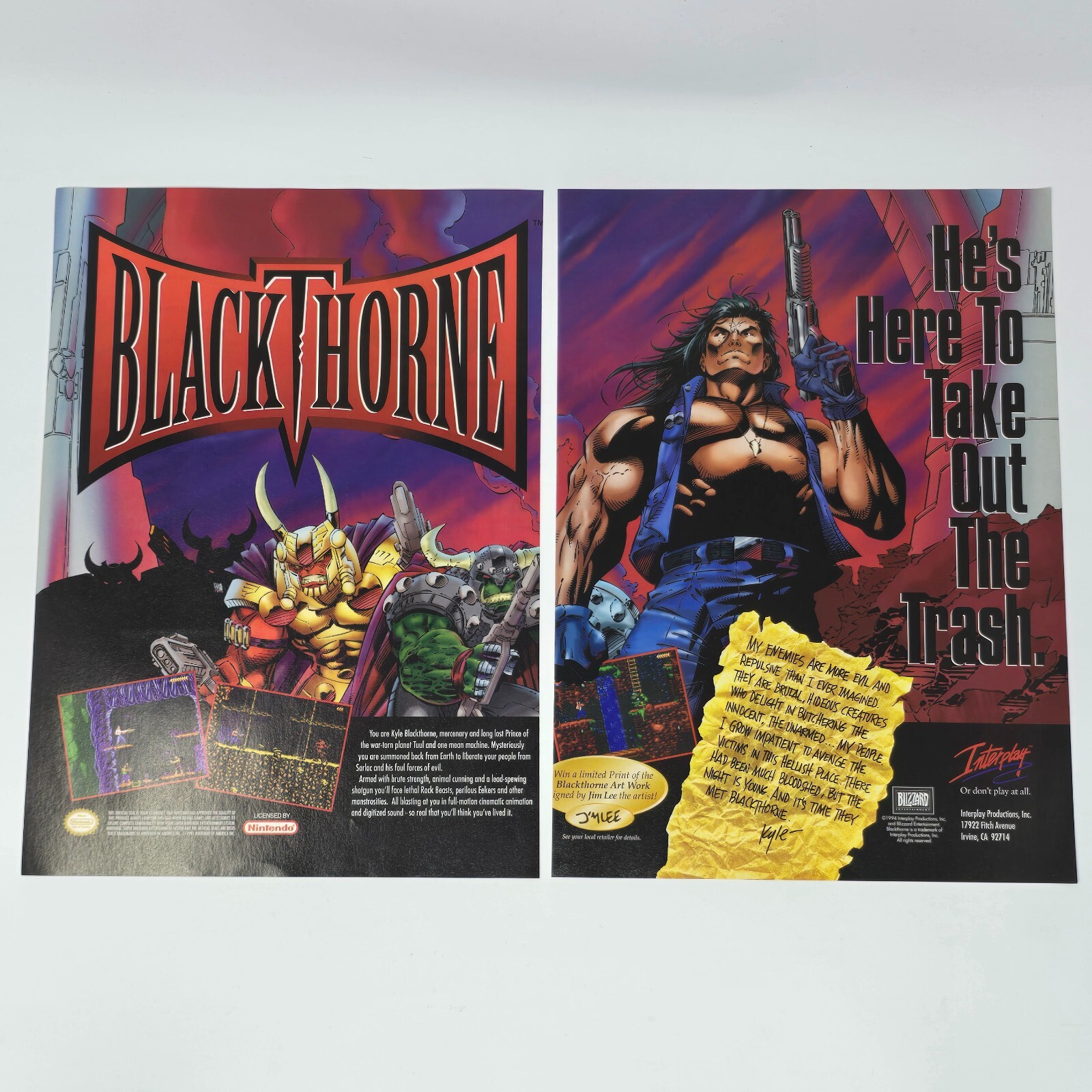 BlackThorne SNES Sega Genesis 32X PC Take Out Trash Print Ad/Poster Promo Art