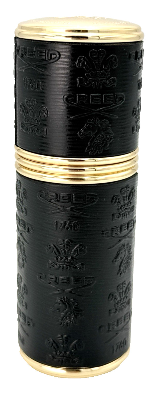 Creed 50ml Deluxe Atomizer Gold/Black Leather Refillable Pocket Spray