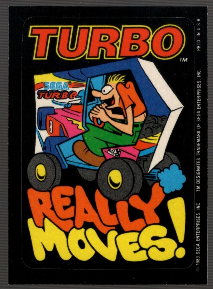 1983 Topps / Sega - Frogger - Two Frogs on a Log Sticker NM