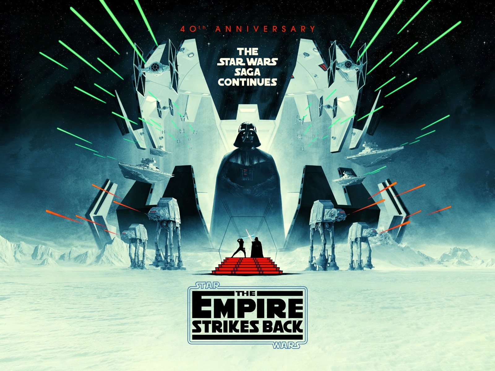Star Wars Empire Strikes Back 40th Quad Matt Ferguson Fine Art print 40 x 30