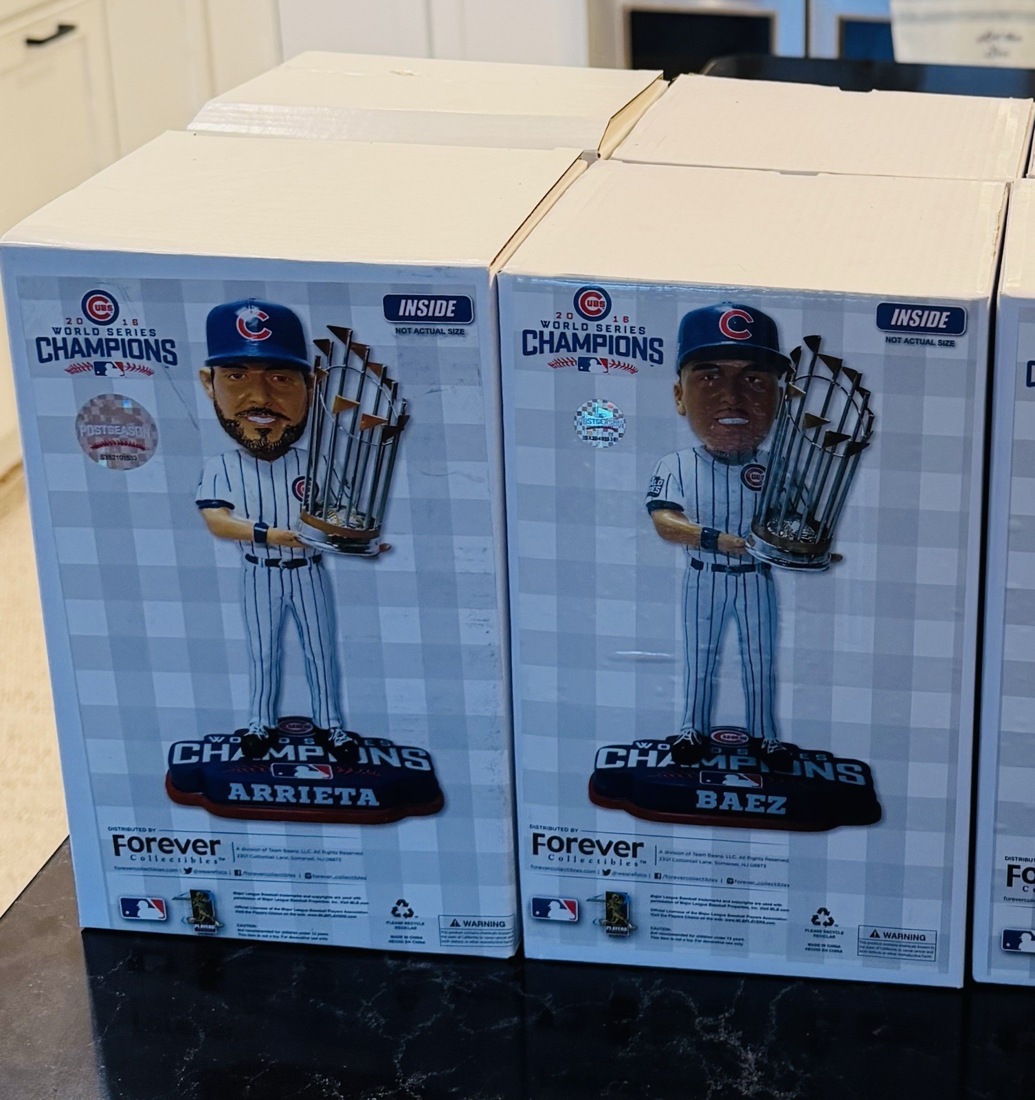 Forever Collectibles 2016 Chicago Cubs World Series Champions Bobbleheads Set