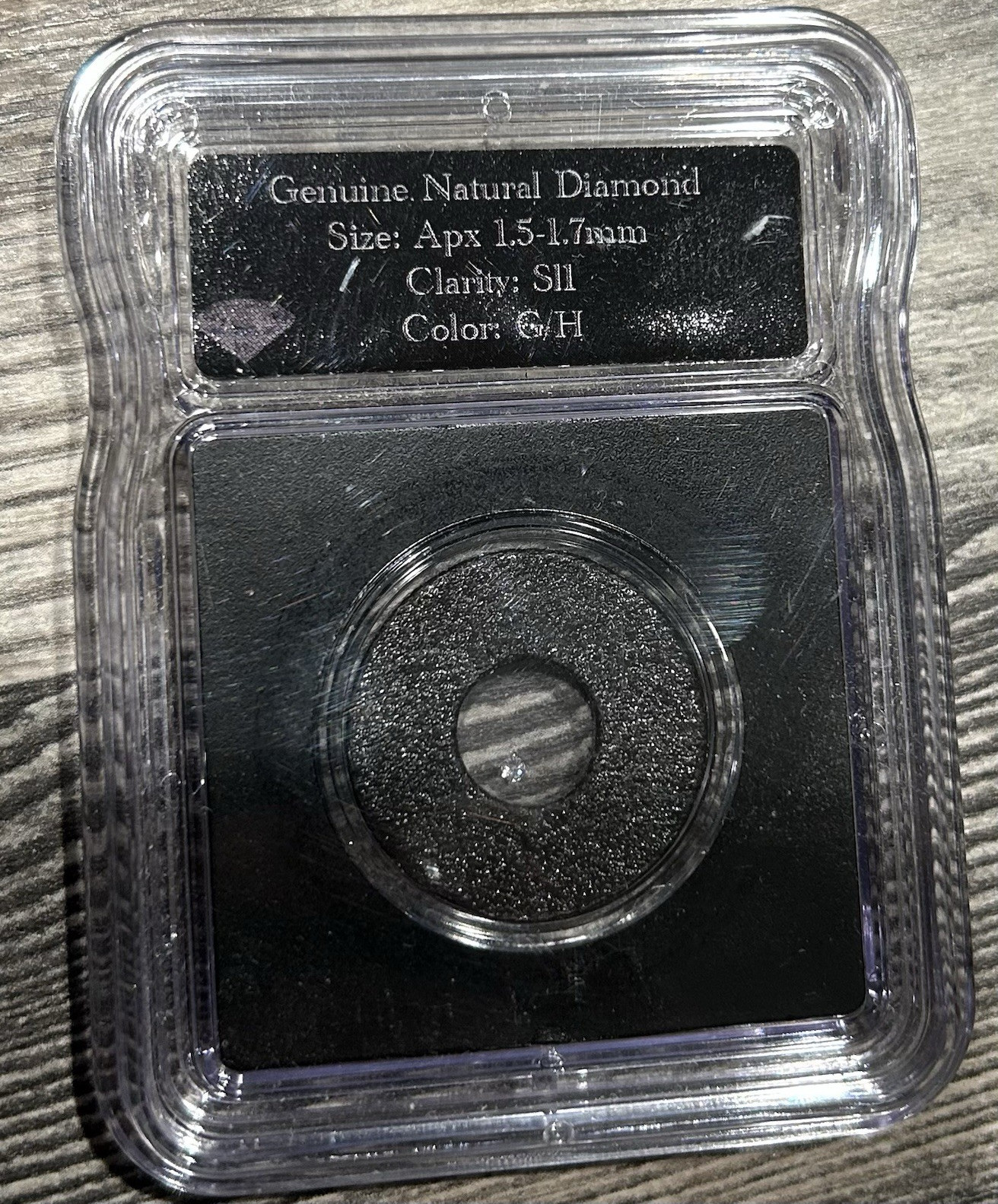 Natural Rough Round Diamond SI1 G/H IGI Certified 1.5-1.7mm Not Enhanced