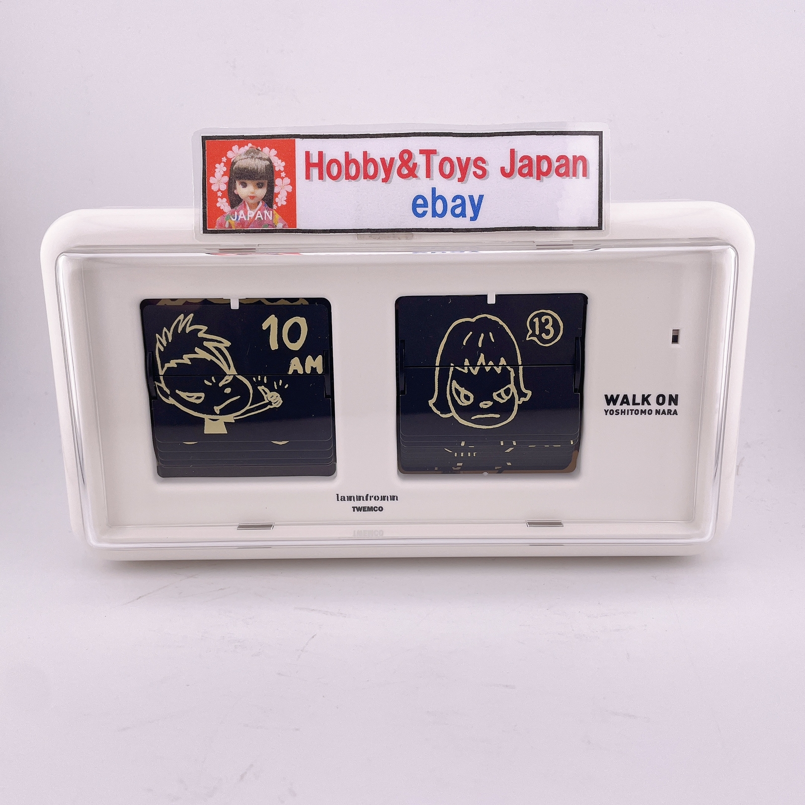 Yoshitomo Nara Original Design Table Walk on Flip Clock Patapata White Limited