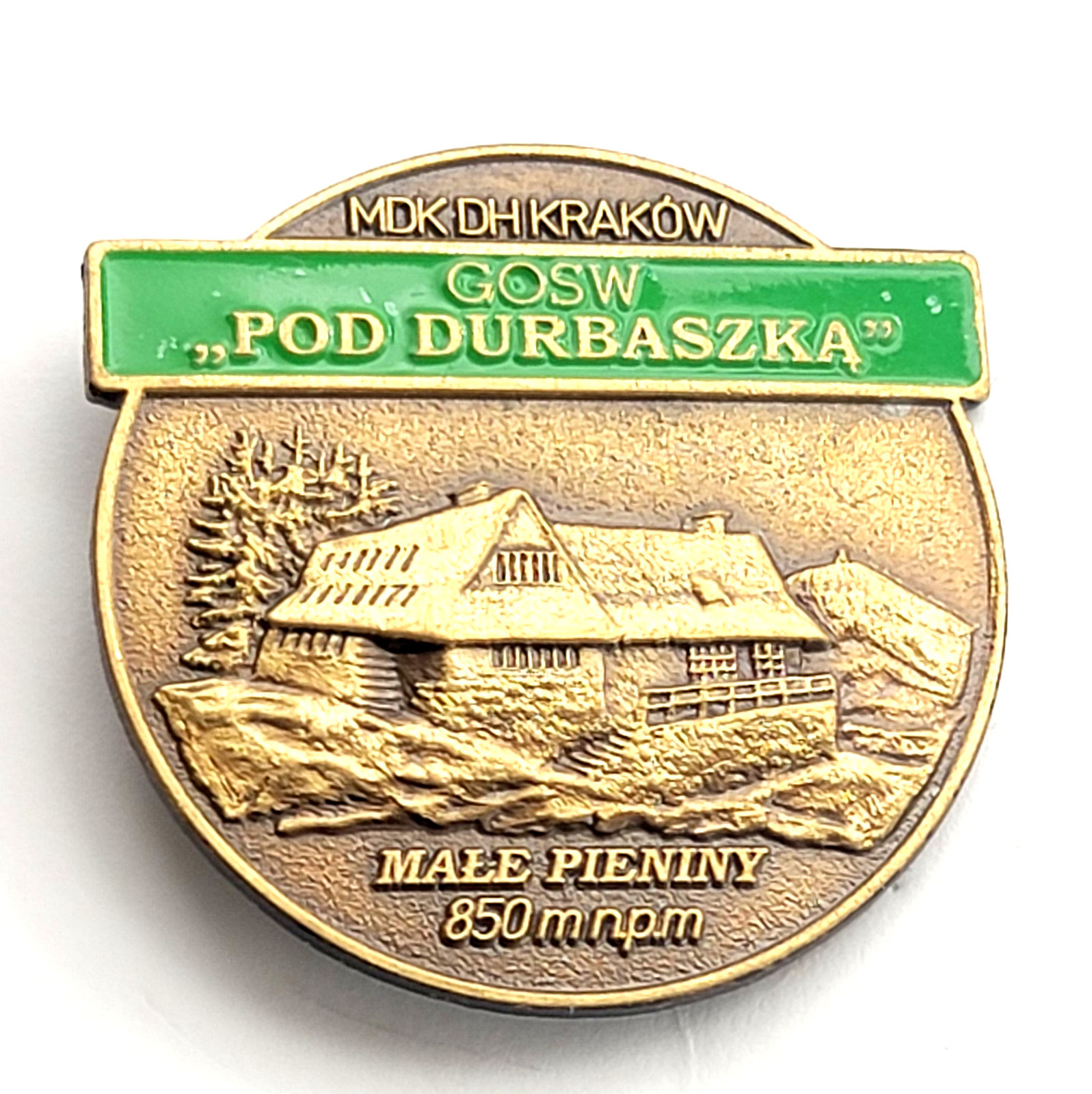 Vintage MDK DH Krakow Pod Durbaszka Poland Mountain Hostel Souvenir Badge Pin