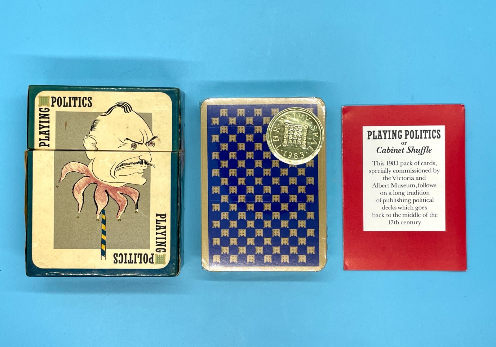 Vintage 1983 Playing Politics Cabinet Shuffle Playing Cards – RARE New & Sealed