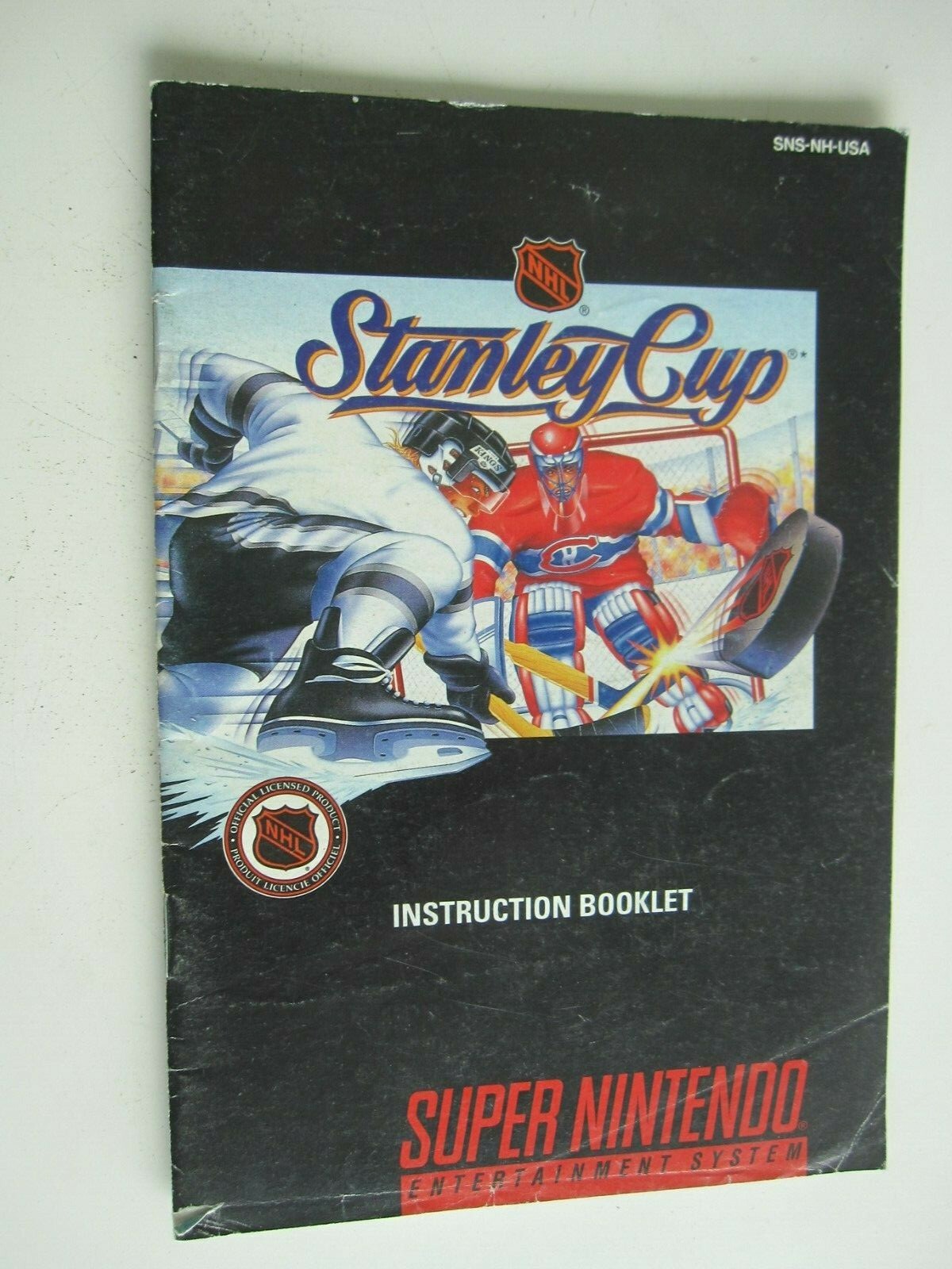 Super Nintendo SNES  NHL Stanley Cup Hockey Instruction Manual Booklet Only