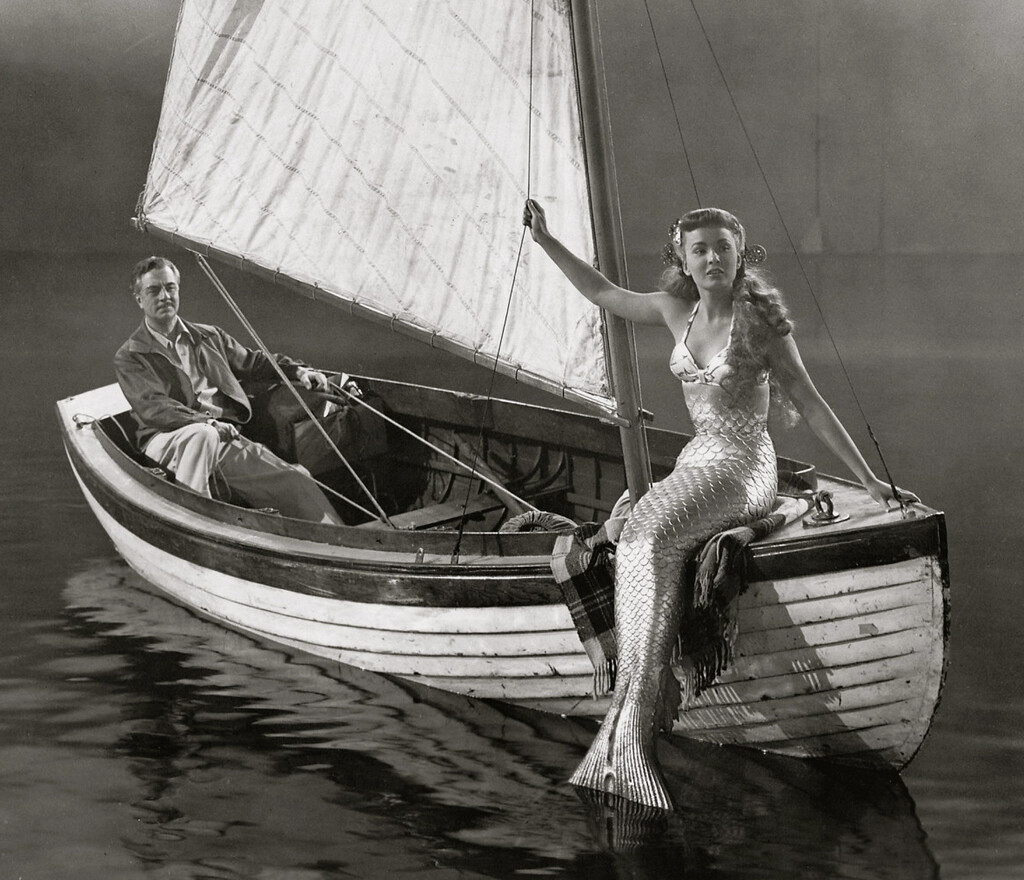 Mr Peabody And The Mermaid Black And White 4x6 Picture Celebrity Print