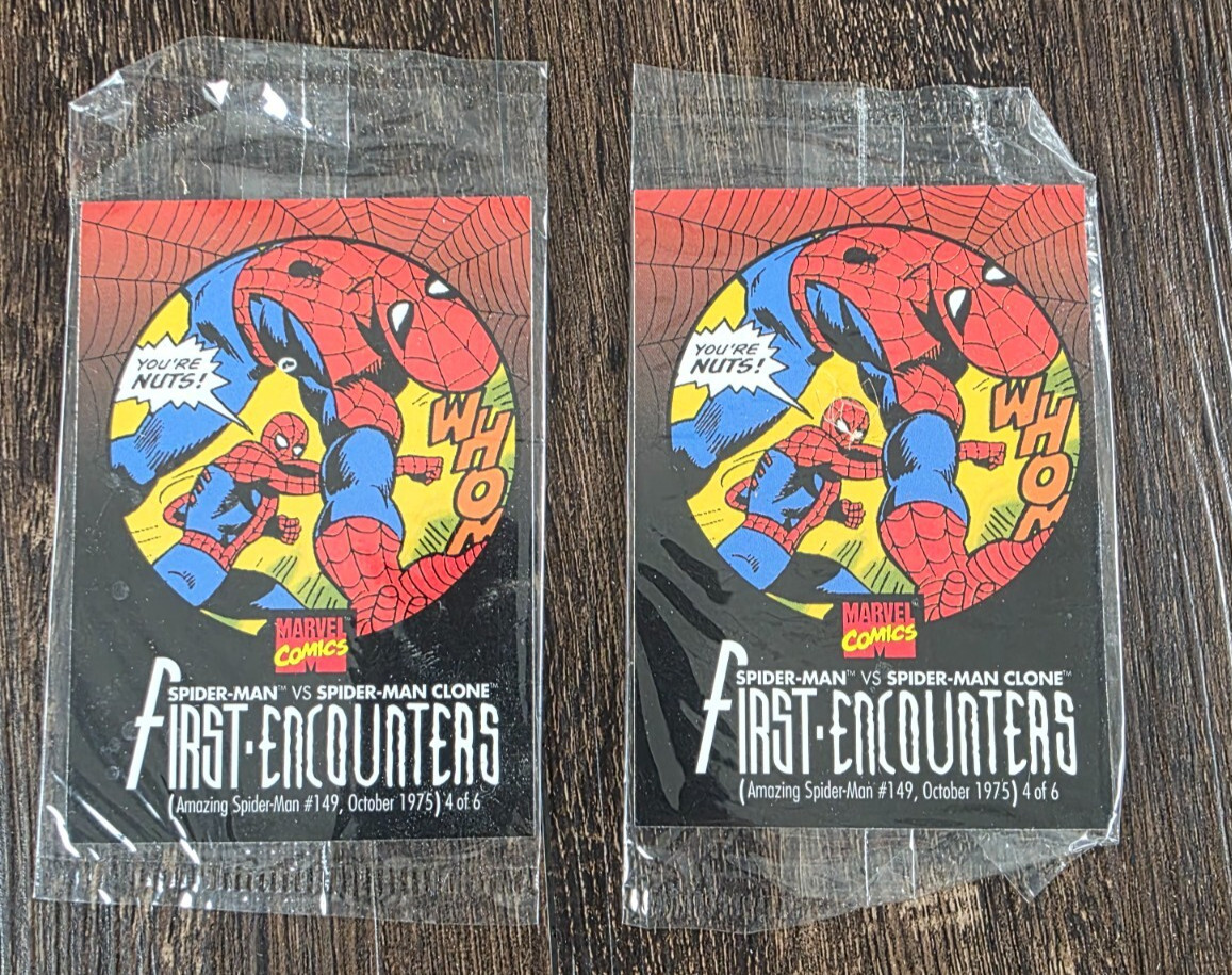 (2) SEALED 1995 Kool Aid Bursts Promotional SPIDER-MAN First Encounters Clone