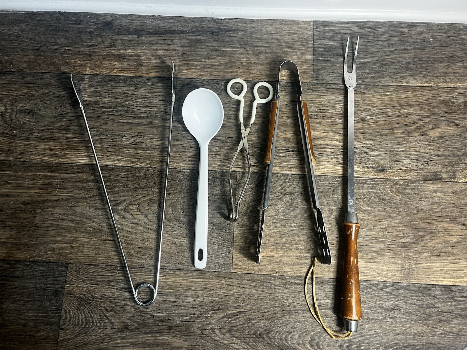 VINTAGE EKCO STAINLESS KITCHEN UTENSILS LOT OF 5 USA RARE