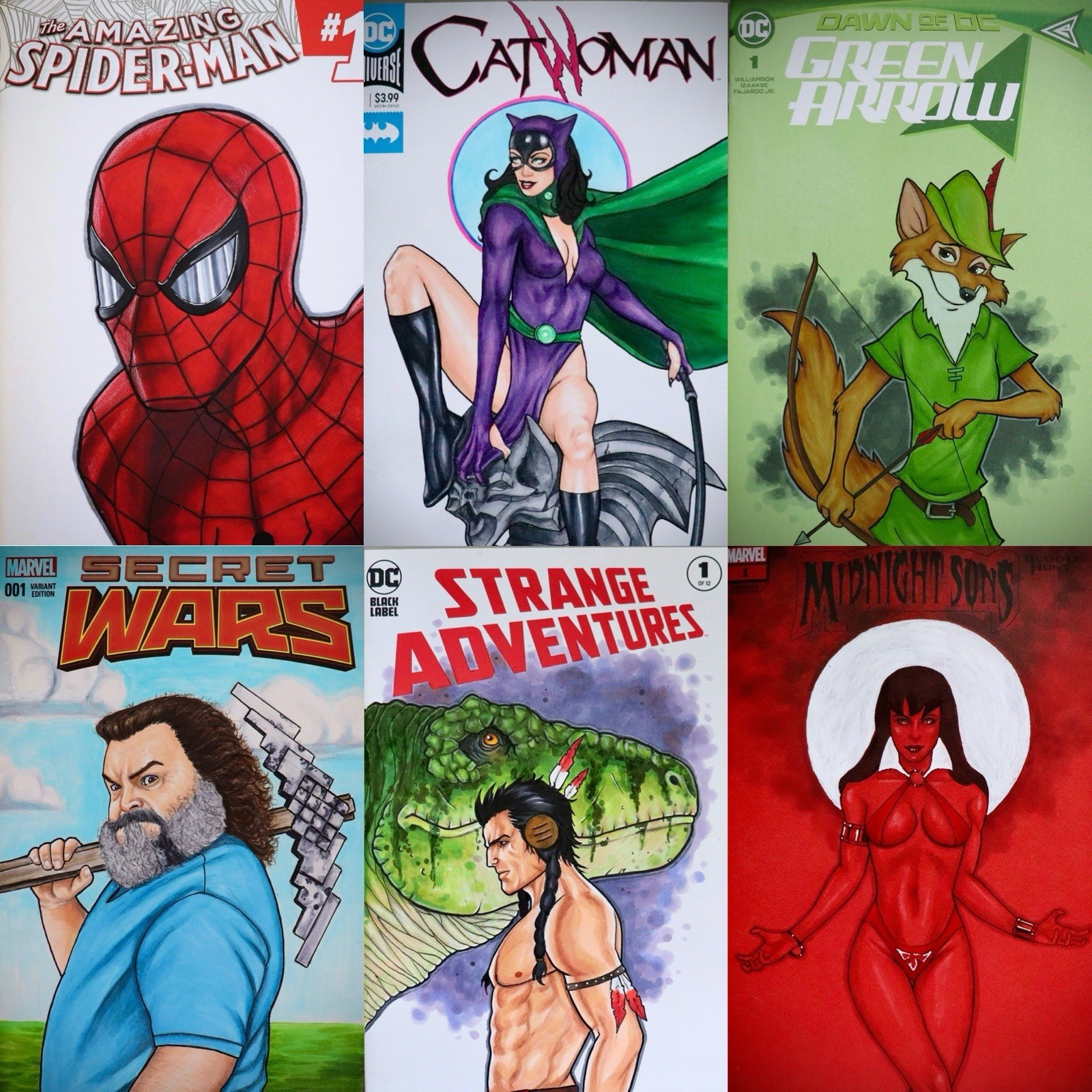 Original Custom Blank Sketch Cover Comic Artwork DC Marvel Image Commissions