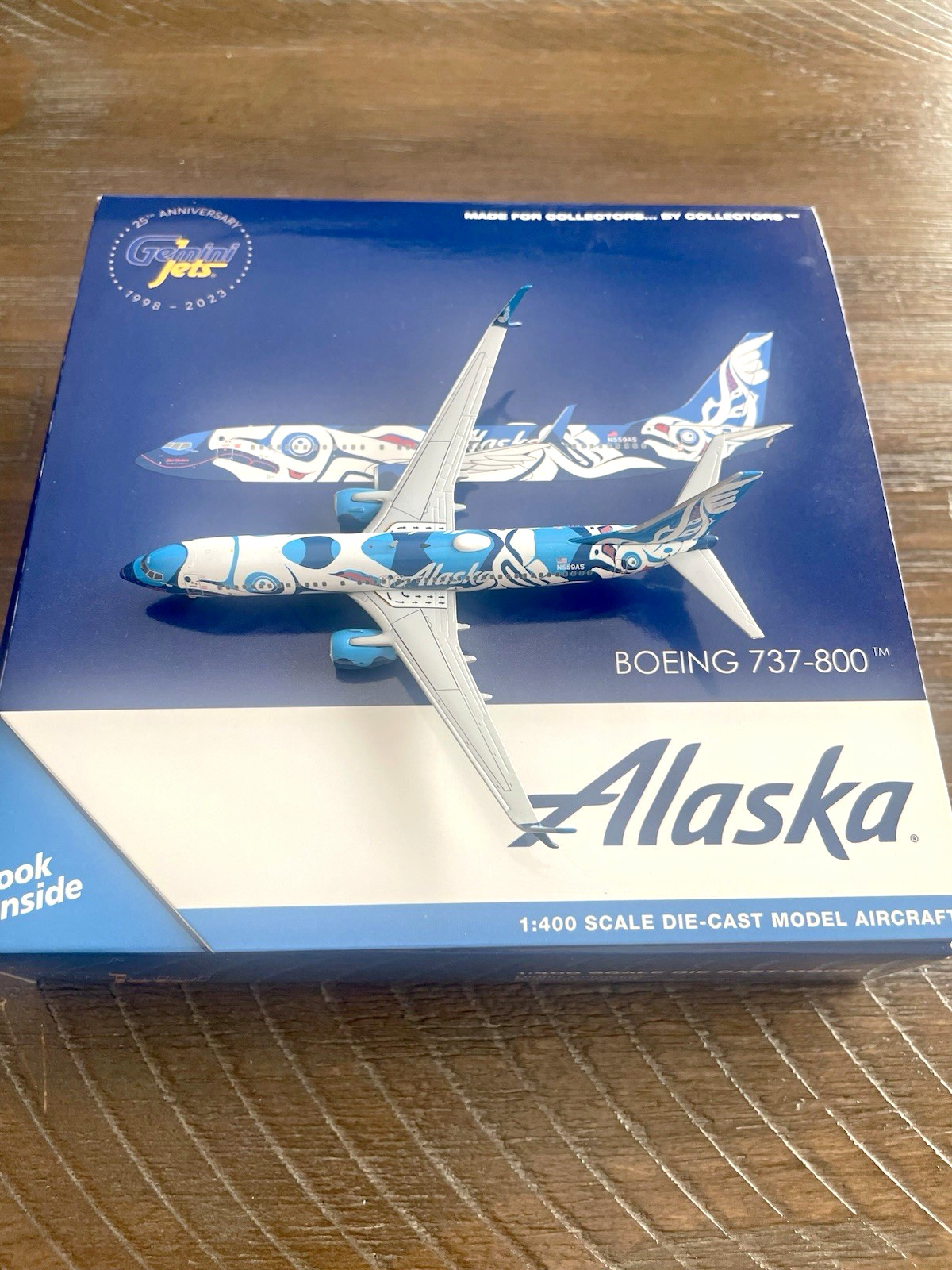 GeminiJets Alaska Airlines Boeing 737-800 1:400 Die-Cast Aircraft Model N559AS