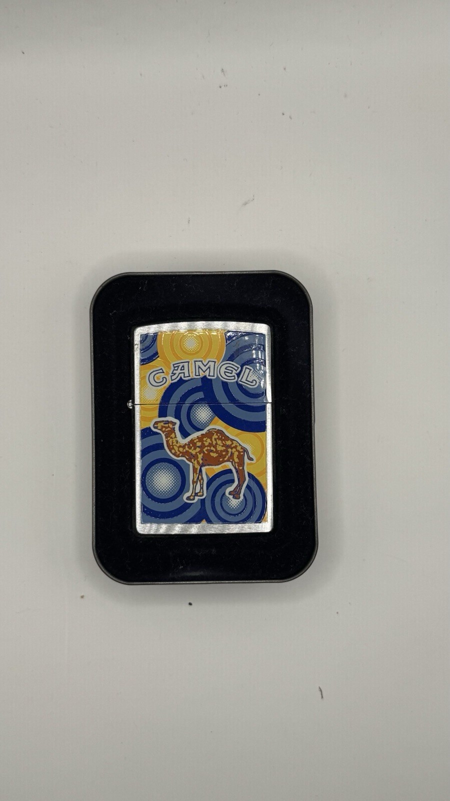 Camel Psychedelic Blue Swirls Vintage Zippo 1999