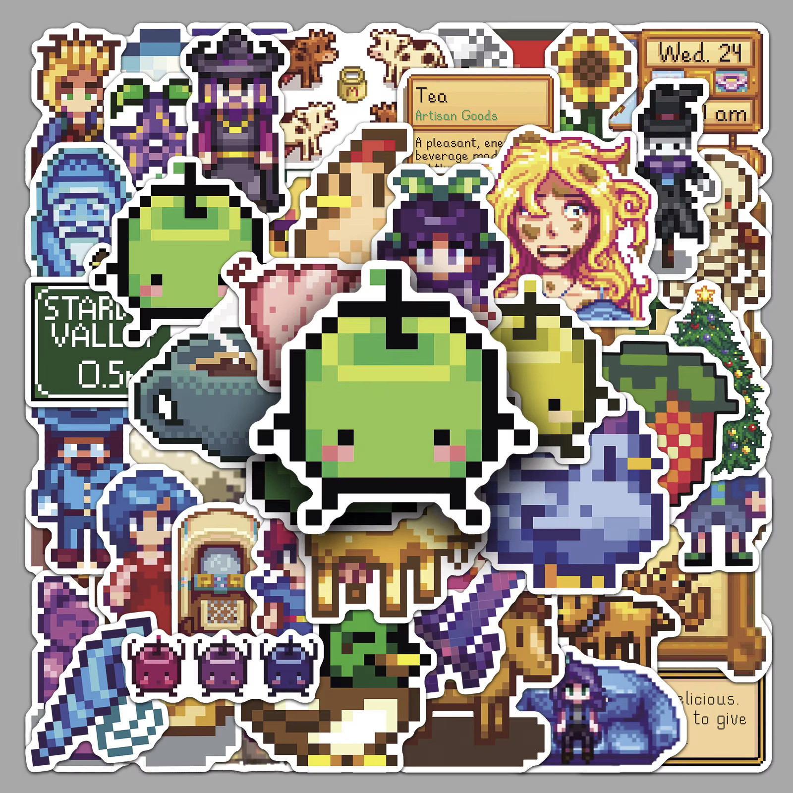 Stardew Valley Sticker Decals 10 Pack Random Mix Pixel Style 2 Inch Avg. Size