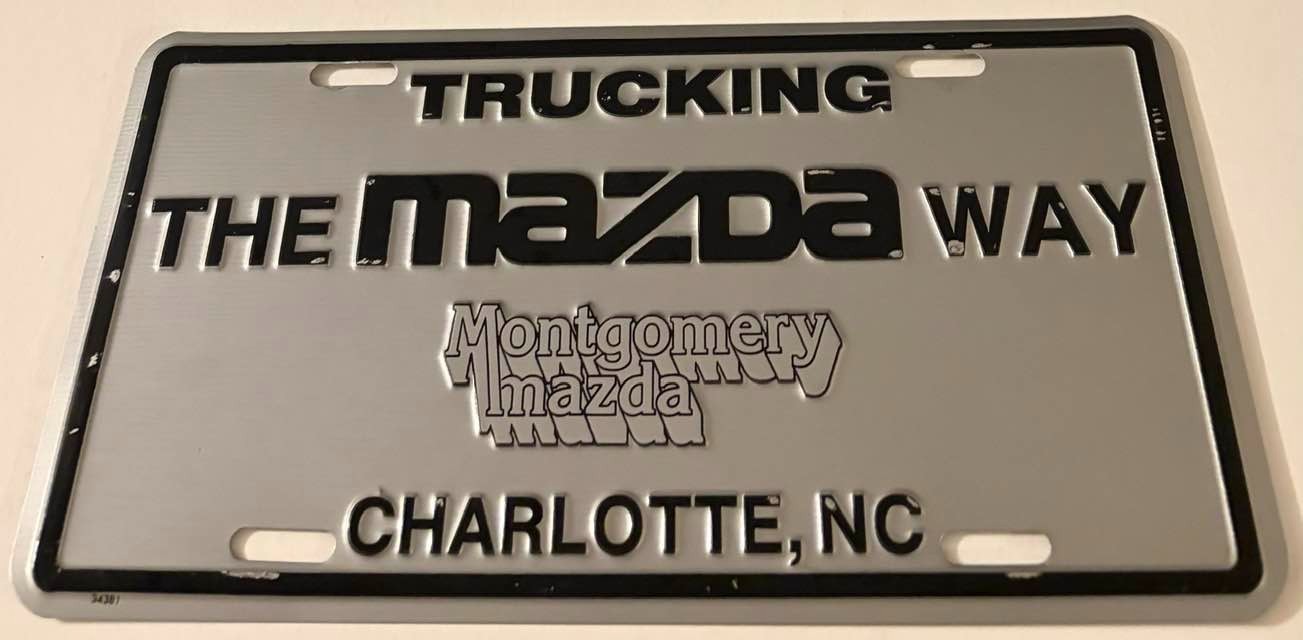 Montgomery Mazda Dealership Booster License Plate Trucking Mazda Way Charlotte