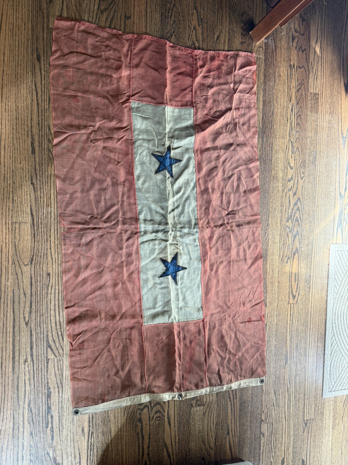 Original WWI Two-Star Family Service Banner c.1917–1919 | Wool Home Display Flag