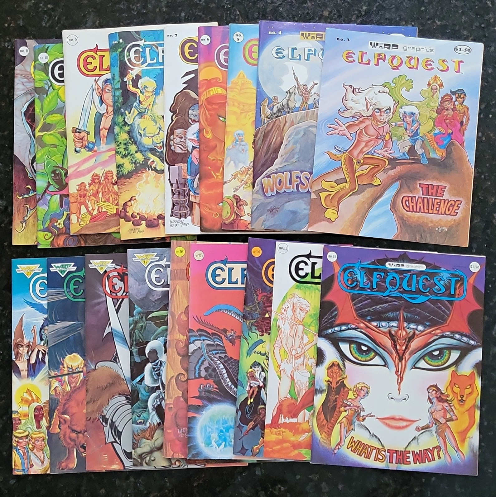 Warp Graphics Elfquest Comic Book Lot #2-20 Wendy Pini