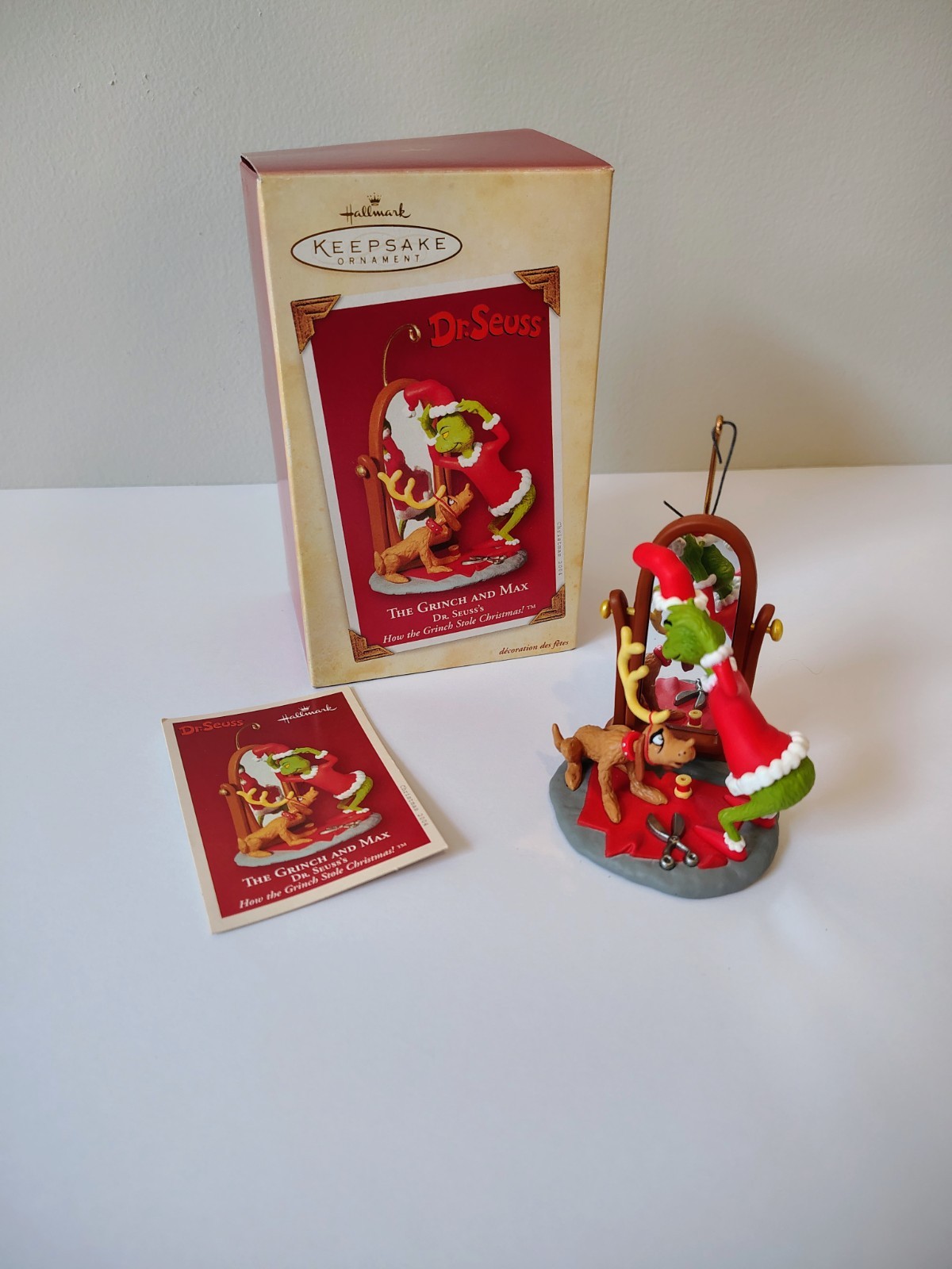 Hallmark Keepsake Ornament- The Grinch and Max.  2004