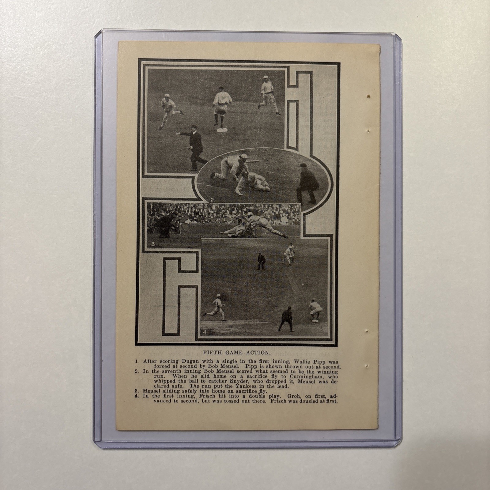 1922 World Series Game 5 Pictures New York Yankees v Giants Pipp/Frisch/Meusel