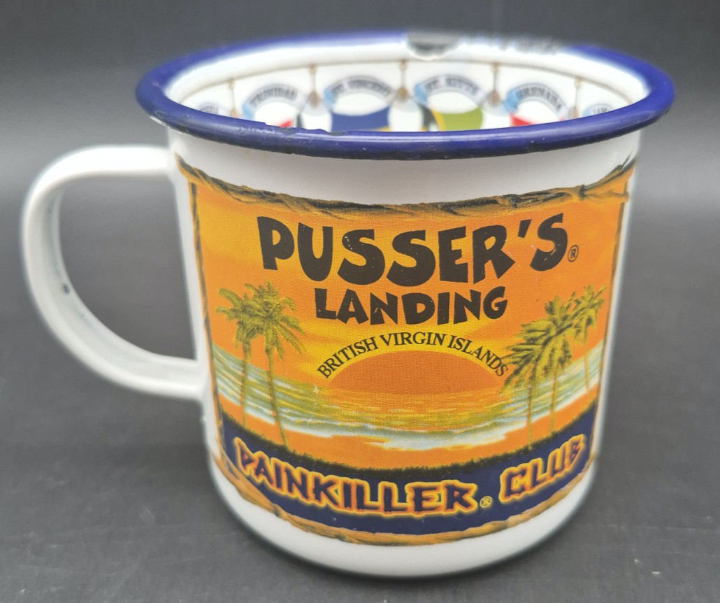 PUSSERS LANDING PAINKILLER CLUB COFFEE MUG BRITISH NAVY SECRET RECIPE RUM CUP
