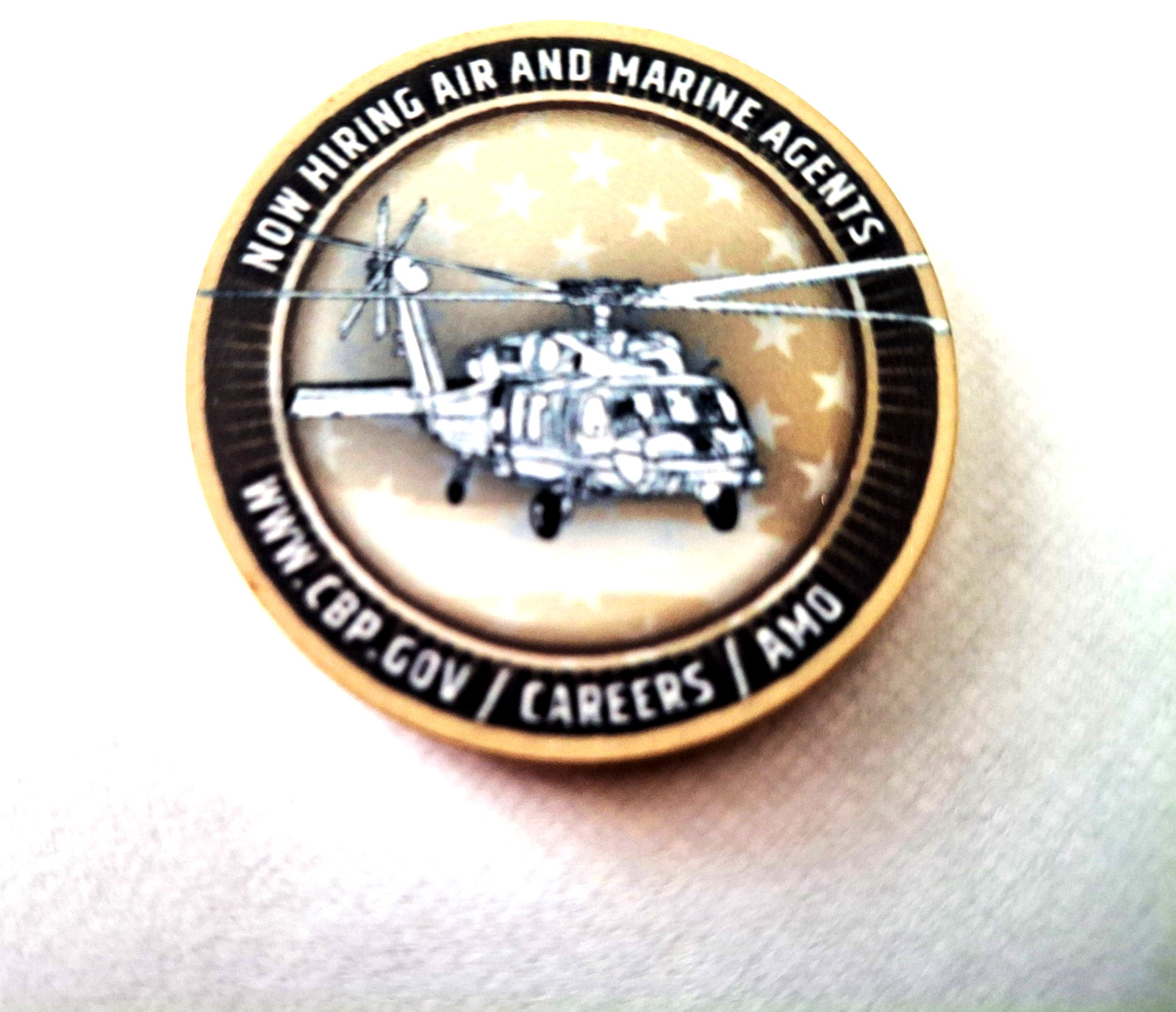 US Customs & Border Protection Coin Medallion Helicopter Air + Marine Agents