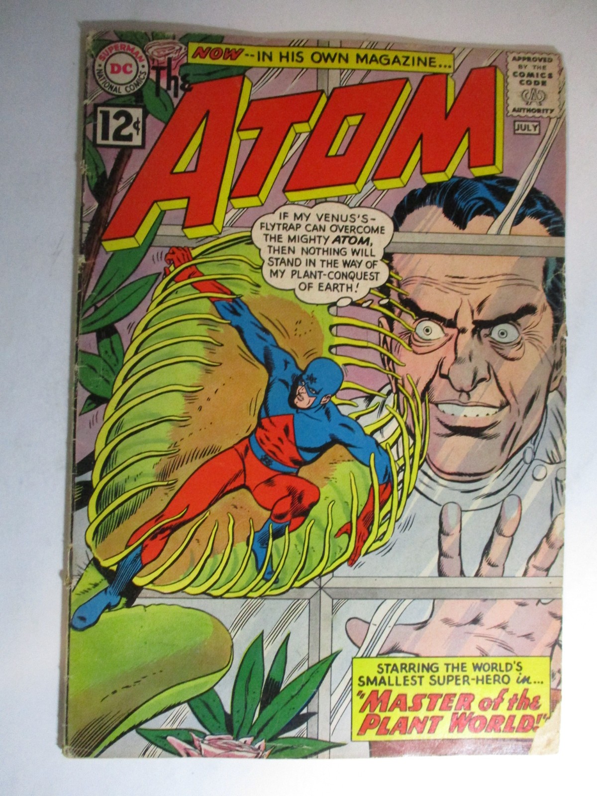 The Atom #1 Master of the Plant World, Gil Kane, VG-, 3.5, OWW Pages