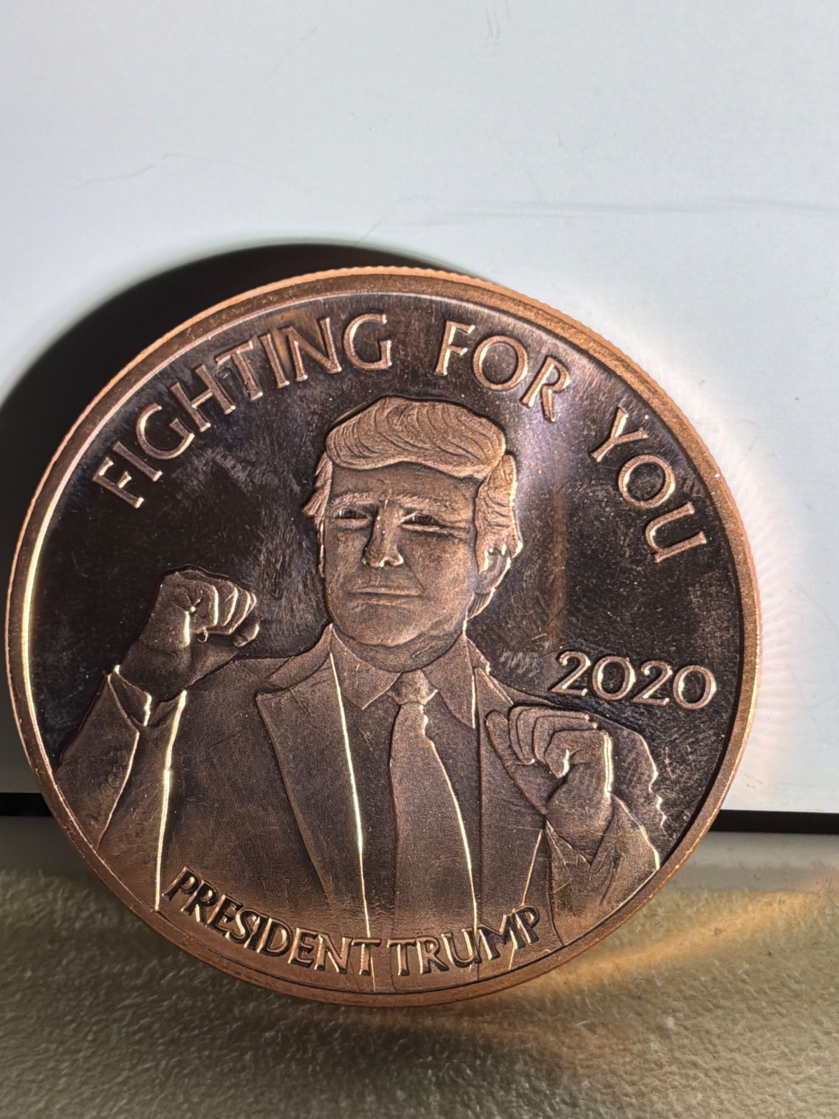 Donald Trump 2020 Fighting For You w/Presidential Seal 1 oz Copper