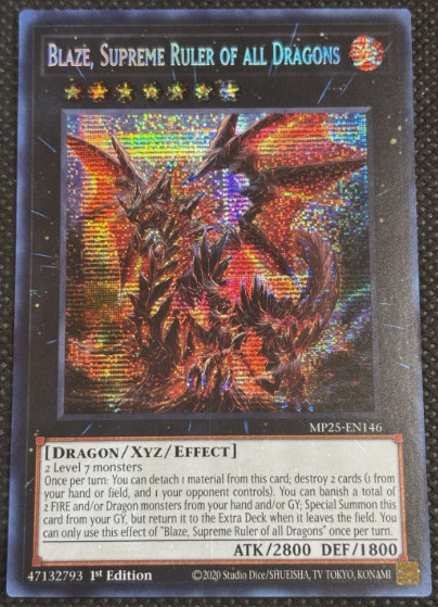 YuGiOh - Blaze, Supreme Ruler of all Dragons MP25-EN146 -  Secret Rare - NM/M