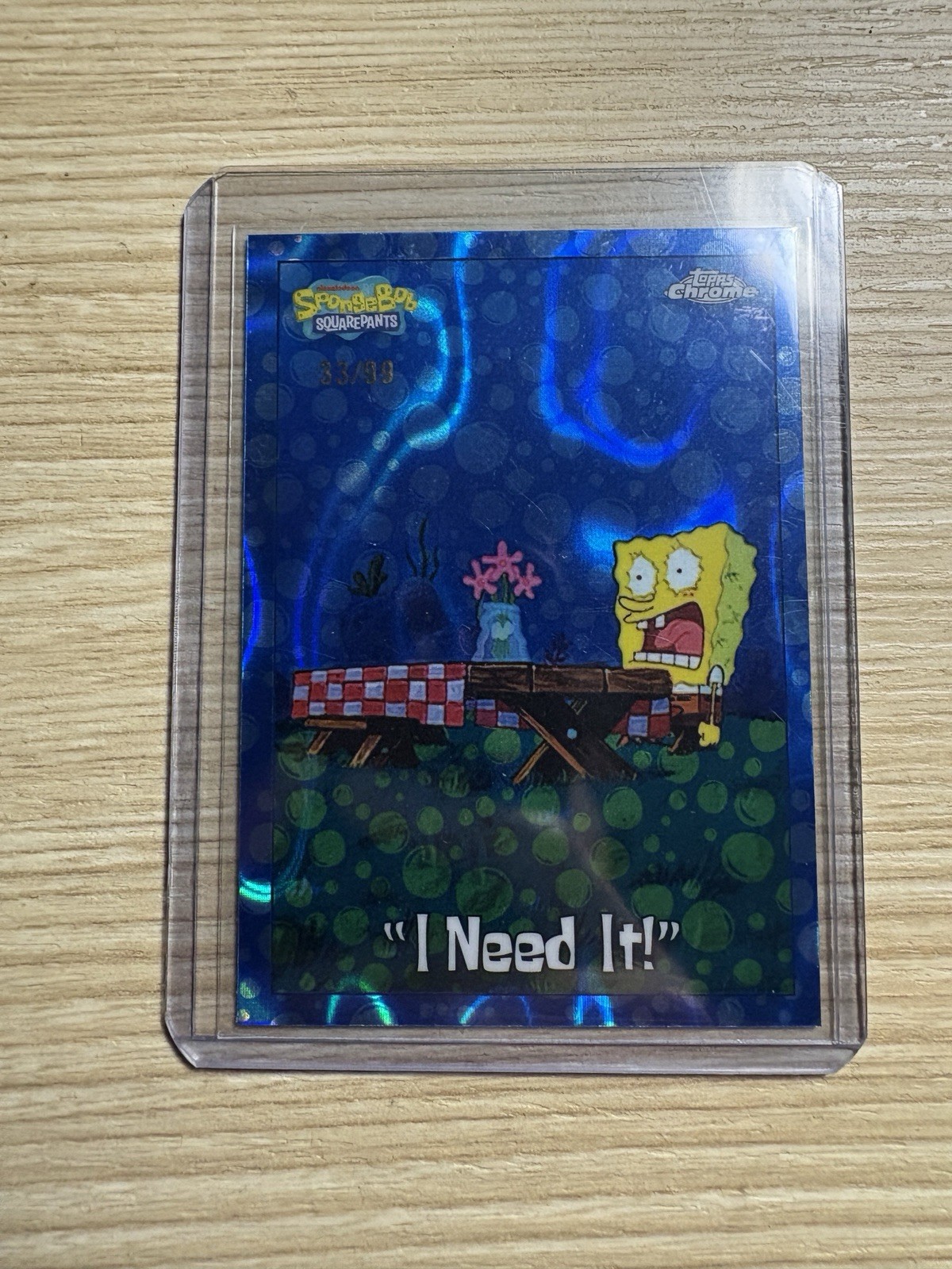 Topps Chrome SpongeBob SquarePants I Need It #89 2025 Serial #33/99