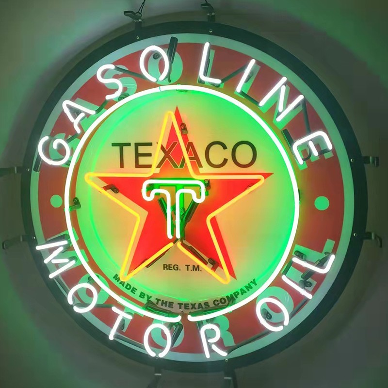 Texaco Motor Oil Gasoline Neon Sign 18
