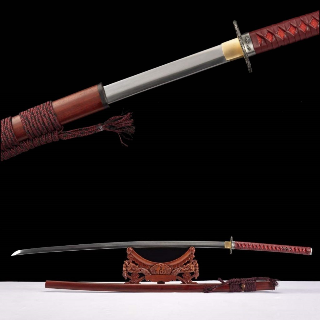 Handmade 57 inch High Manganese Steel O Katana Japanese Samurai Sword Full Tang