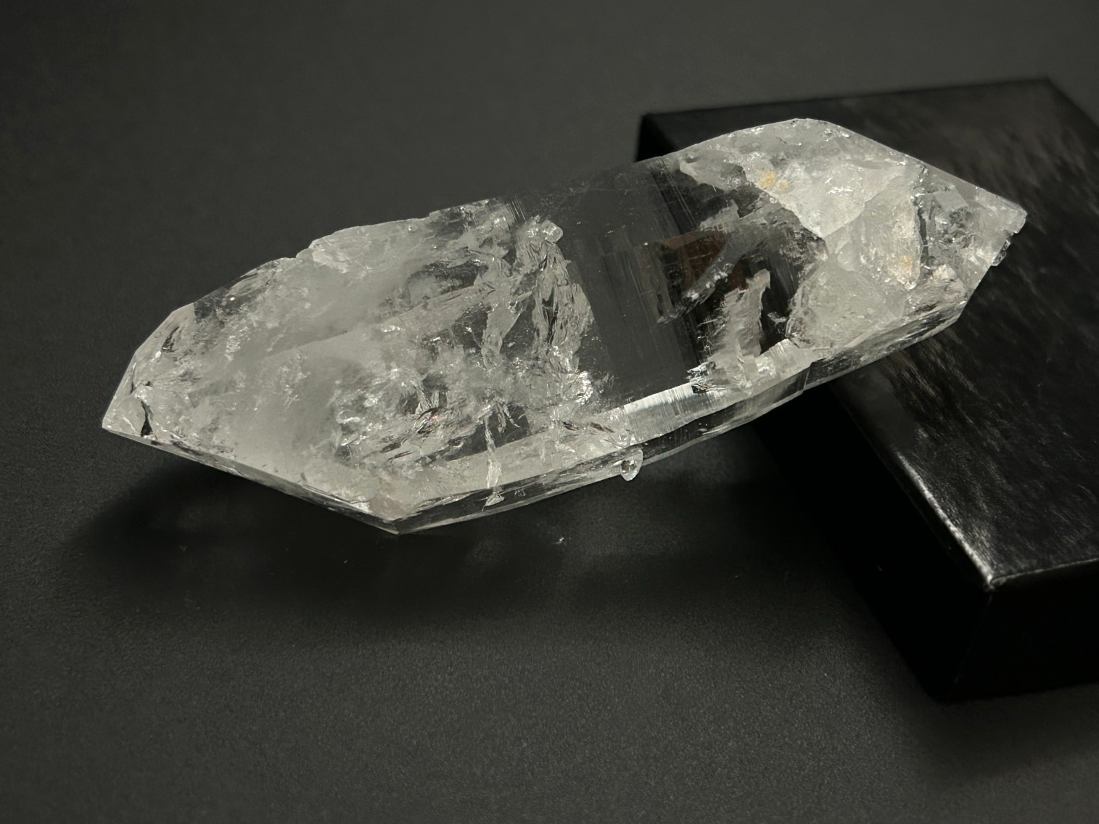 Natural Columbian Quartz Crystal Double Terminated Point 3.75''