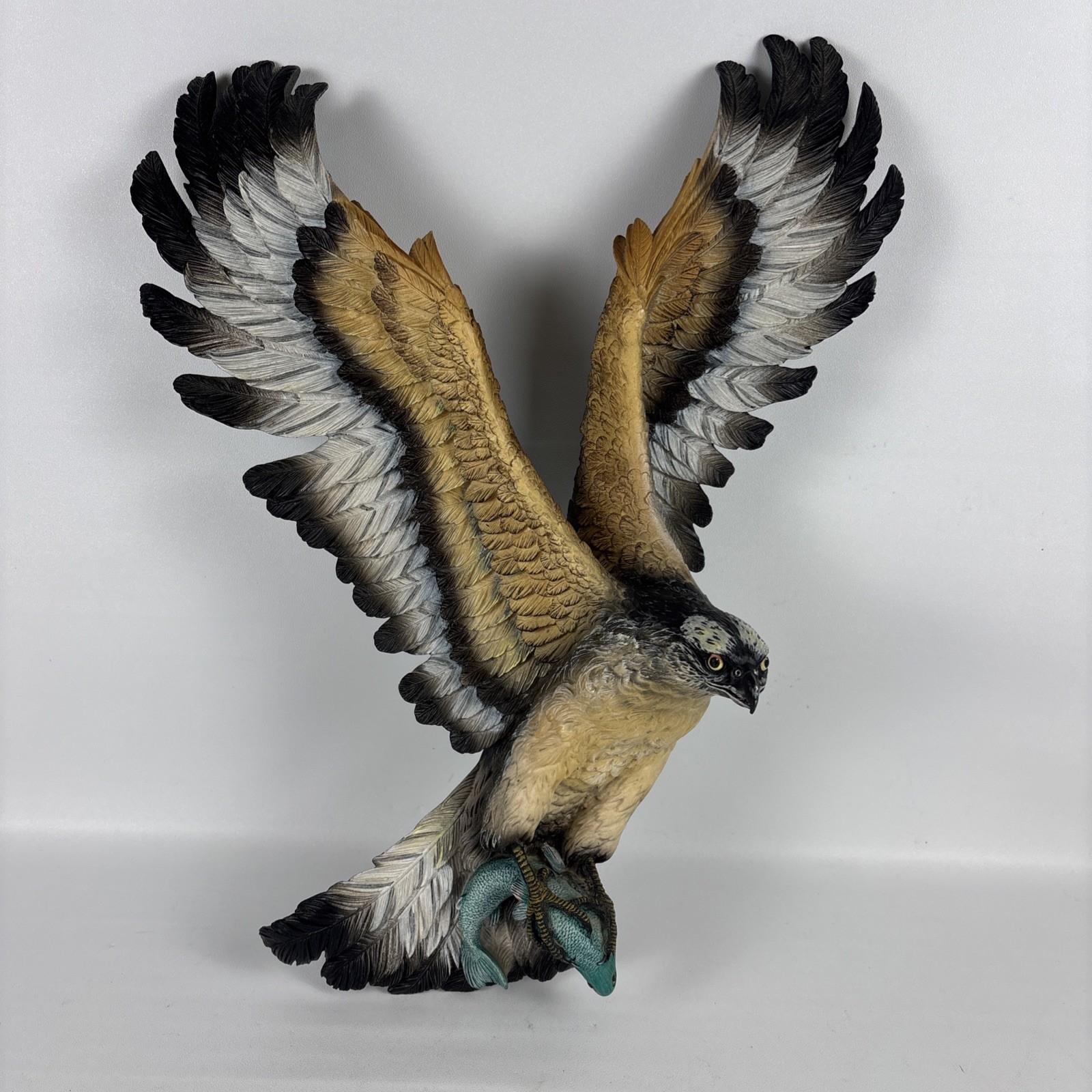 1970 Fraser Art Osprey Fish Hawk Bossons 18in Sculpture Wall Plaque EUC Vtg