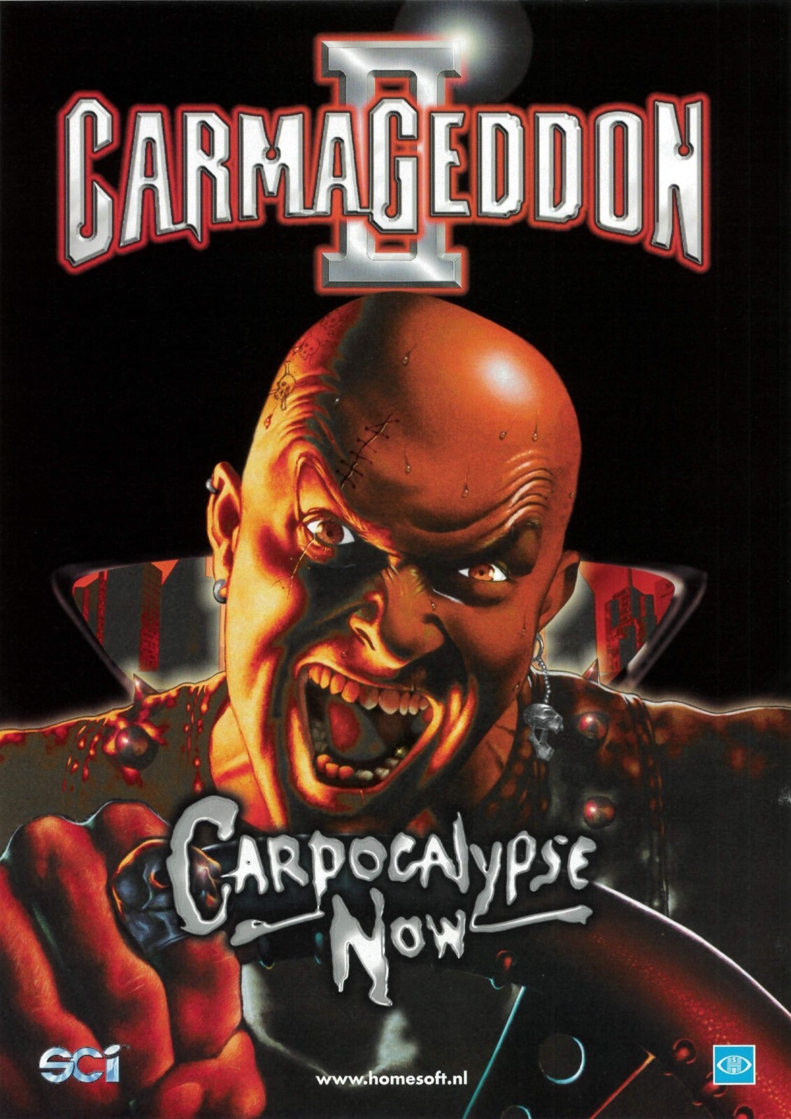 1998 Carmageddon II (PC) A4 Vintage Print Ad/Poster, Official Art
