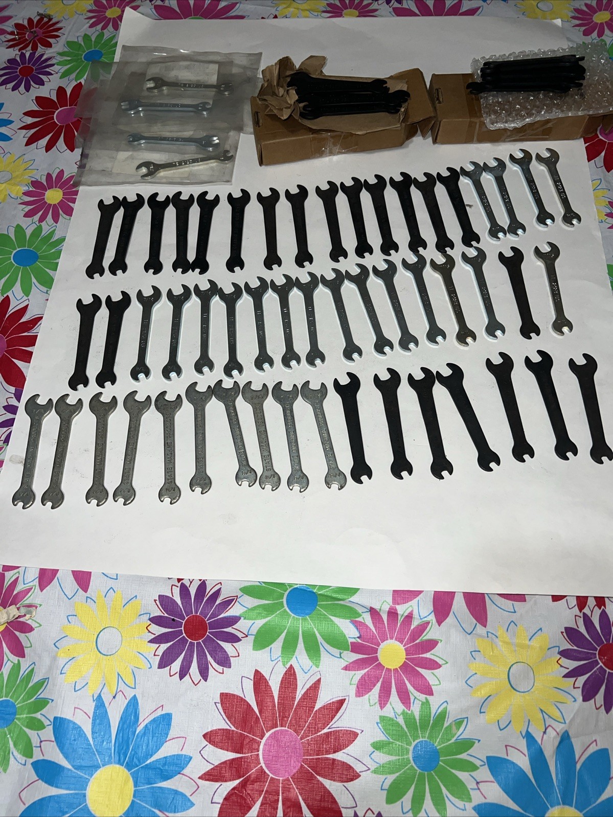 Vintage Open-end Wrench1/4and 7/16 USA 68 Pieces