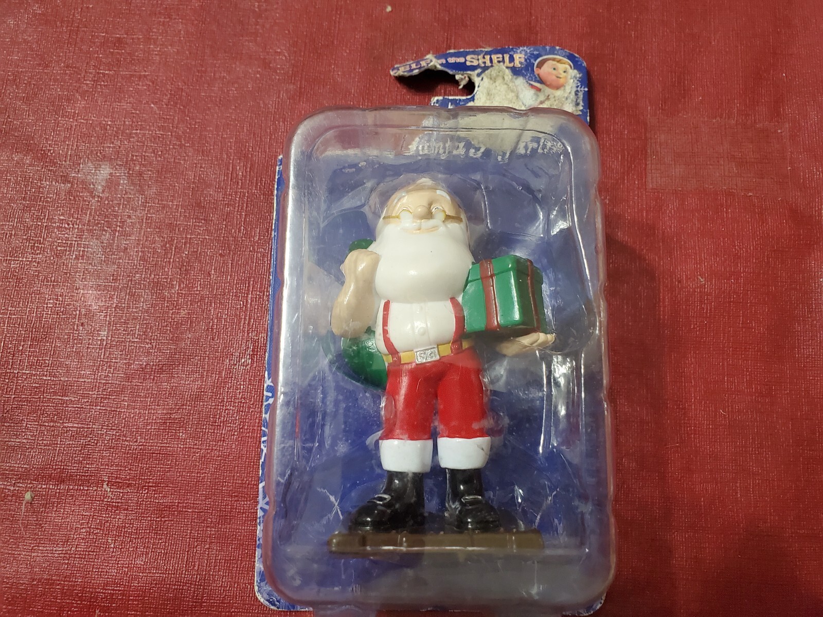2005 Elf On The Shelf Figure Santa W Presents 3 3/4 Diorama Miniature Porcelain