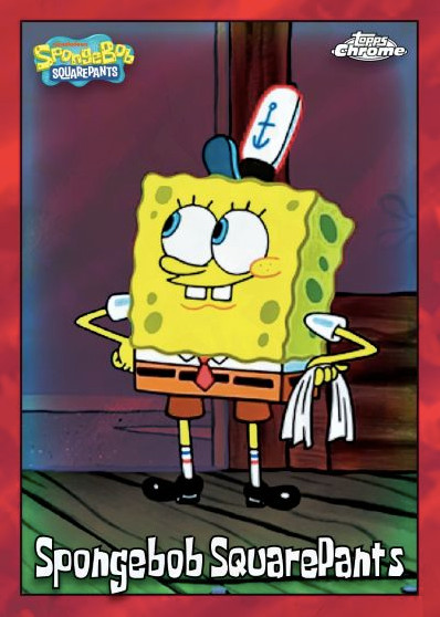 Refrigerator magnet of 2025 Topps Chrome Spongebob 25th Spongebob  #25 Red