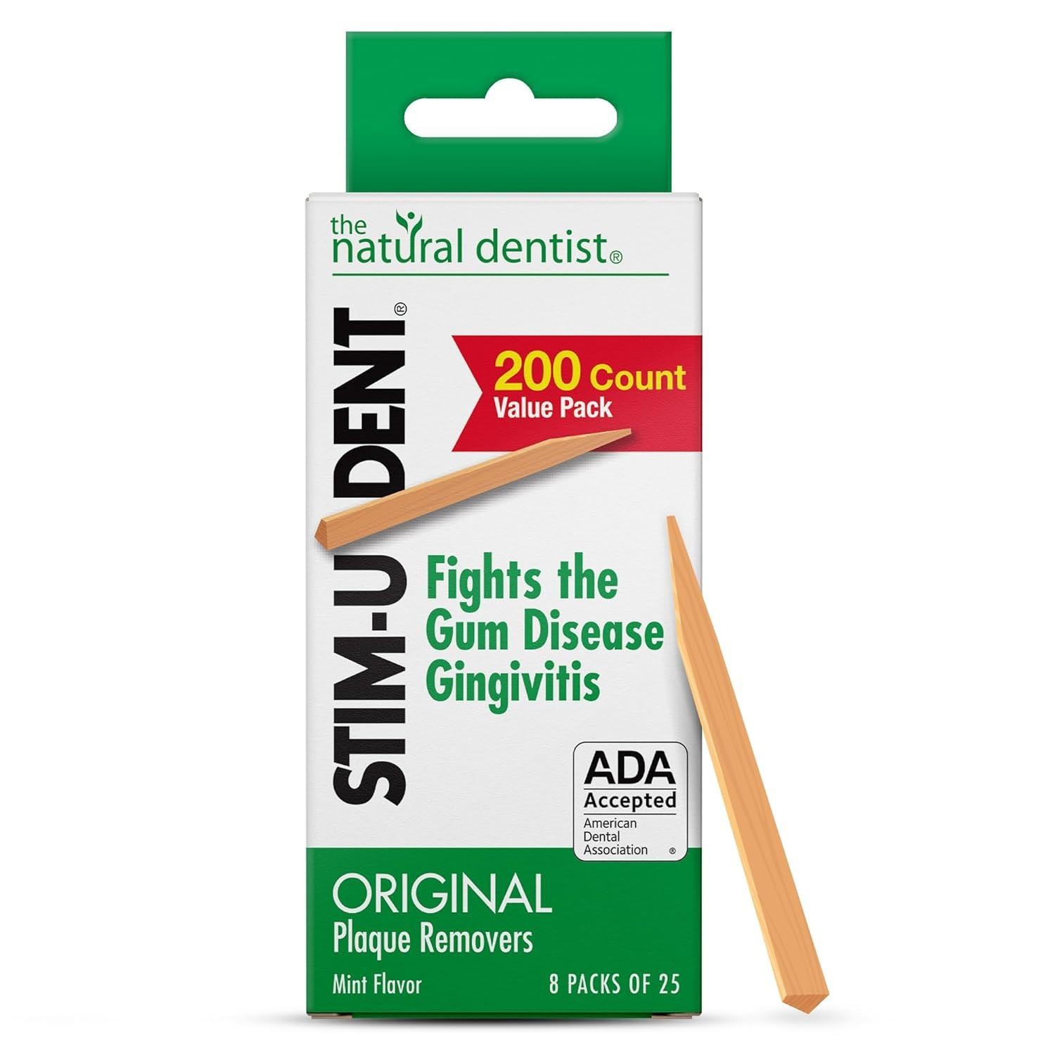Stim-u-dent Original Plaque Removers 200ct - 8 Packets of 25 Picks