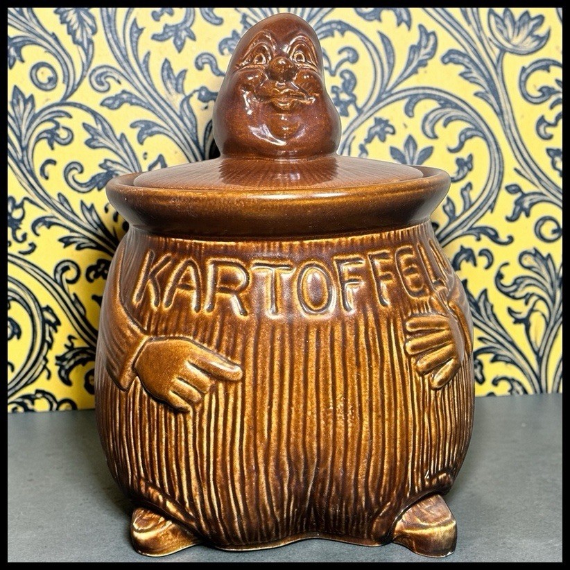 Vintage 1970s West German Marzi & Remy Kartoffeln Potato Keeper Ceramic Pot