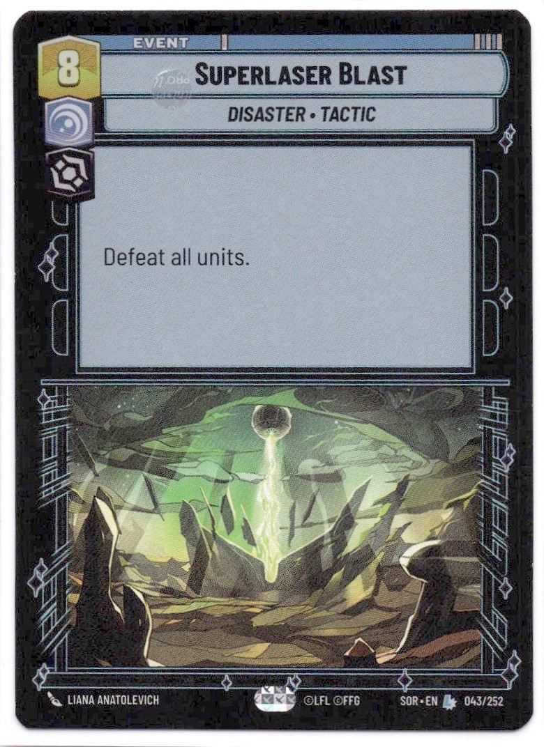 Star Wars Unlimited Superlaser Blast Foil #43 Legendary SOR FREE UK SHIPPING