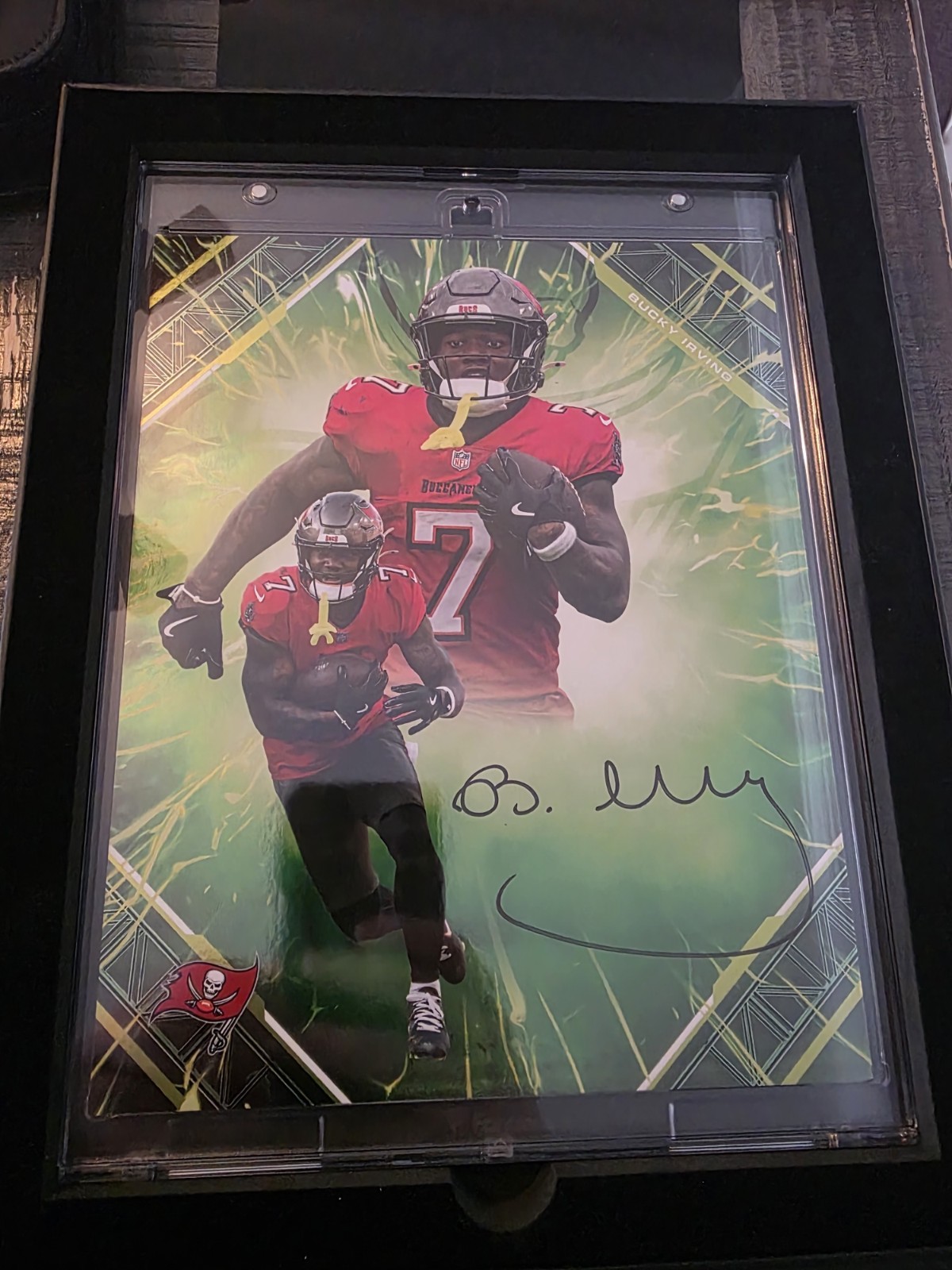 Fanatics Authenticated Bucky Irving Autographed NFL Football Photo Original