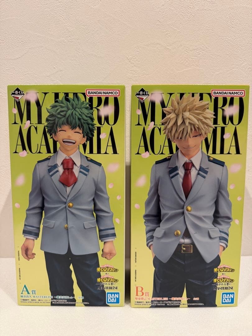 Ichiban kuji My Hero Academia Weaving Feelings Izuku Bakugo Figure Prize A B Set