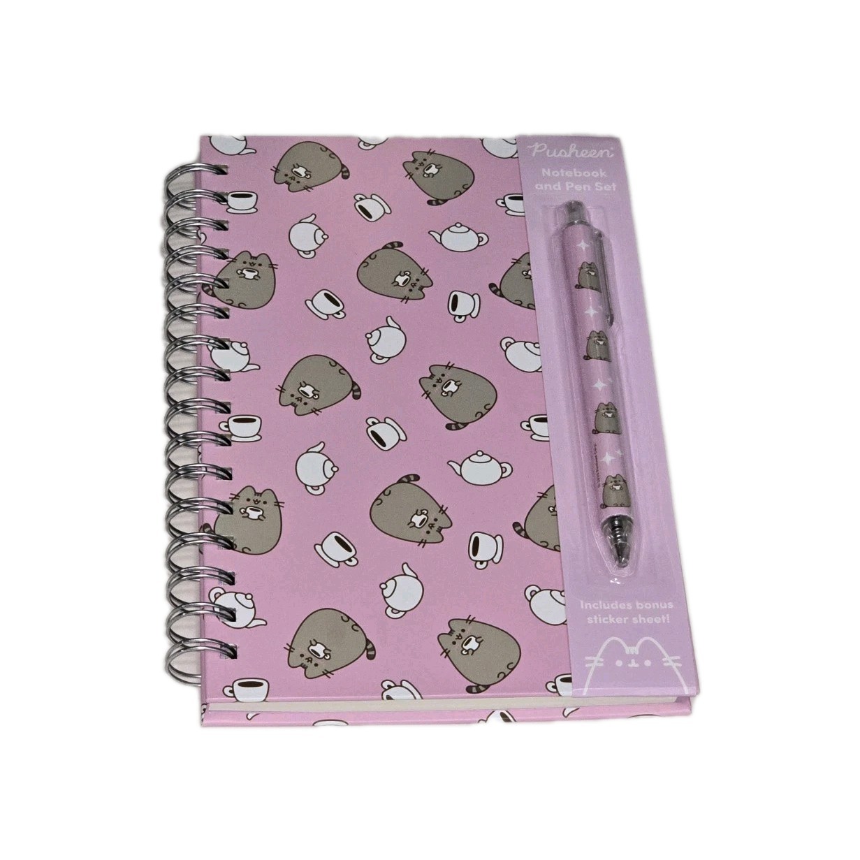 Pusheen Tea Time Spiral Notebook & Pen Set With Free Sticker Sheet Brand New