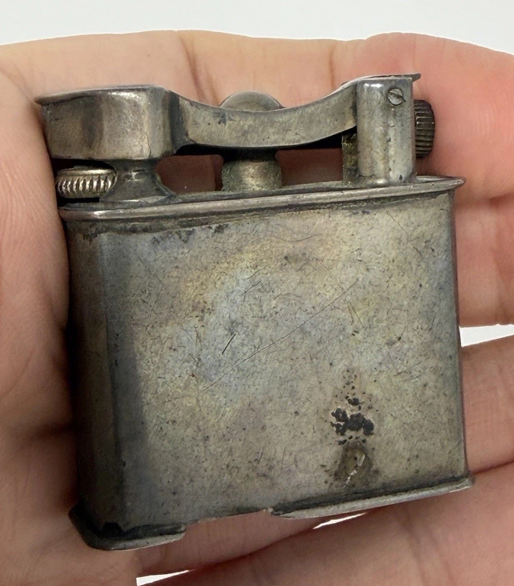 Vintage Sterling Silver 925 Mexico Petrol Wick Lift Arm Pocket Lighter MCM 56g