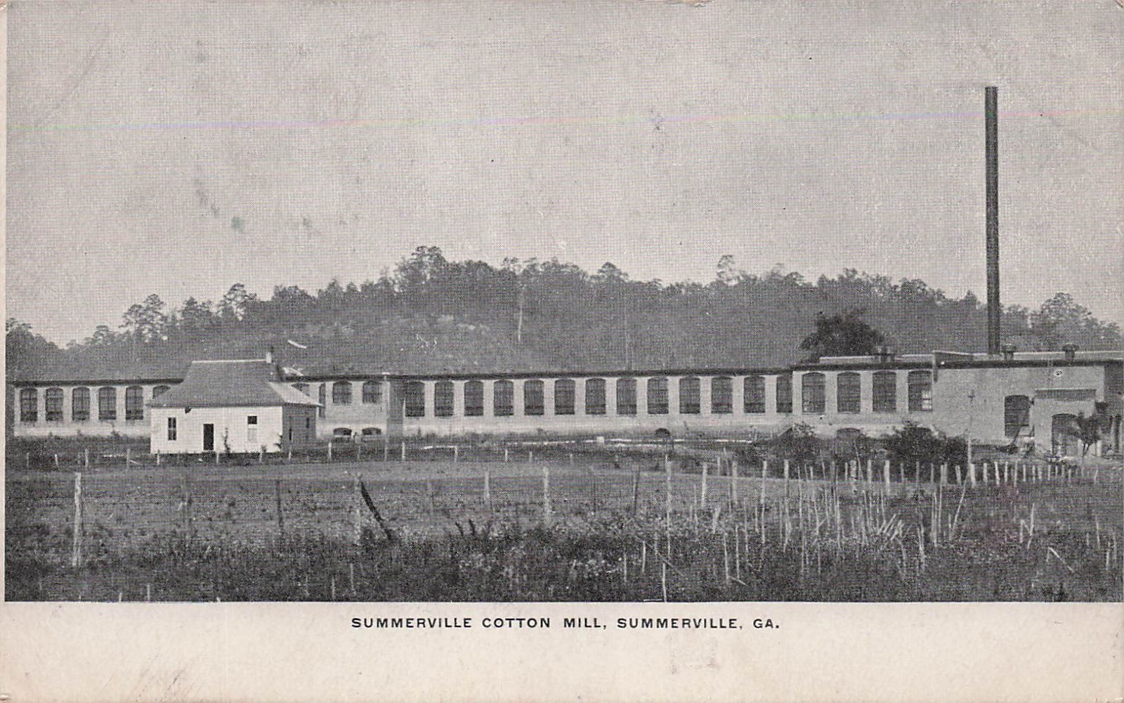 Summerville Georgia GA Cotton Mill Textile Factory Vtg Postcard J75