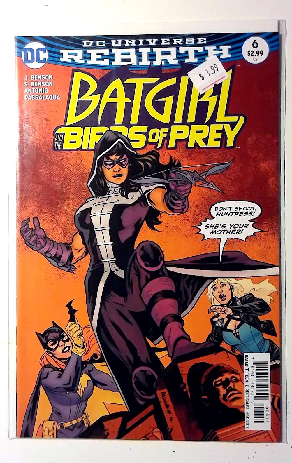 Batgirl and the Birds of Prey #6 2017 DC Huntress Black Canary 1st Print Comic