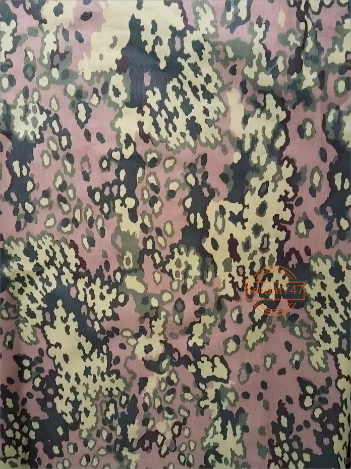 WWII German Oak Leaf  Reversible Camouflage Fabric Camo Cotton Material